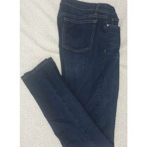 Eileen Fisher Womens Slim Skinny Jeans Blue Pockets Dark Wash Pockets Denim 6